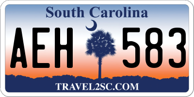 SC license plate AEH583