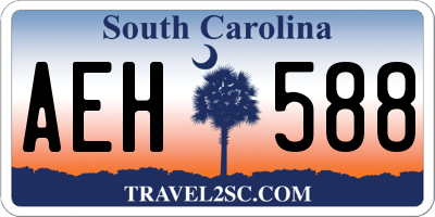 SC license plate AEH588