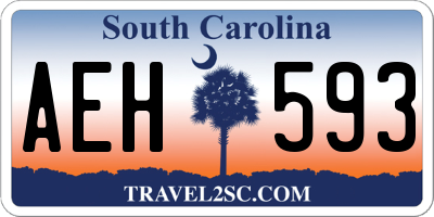 SC license plate AEH593