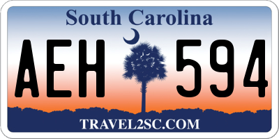 SC license plate AEH594