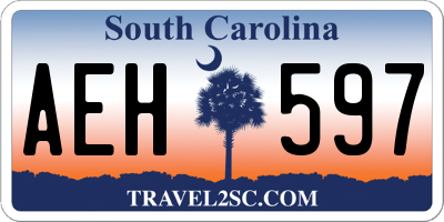 SC license plate AEH597