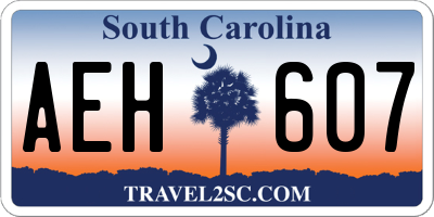 SC license plate AEH607
