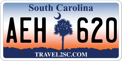 SC license plate AEH620