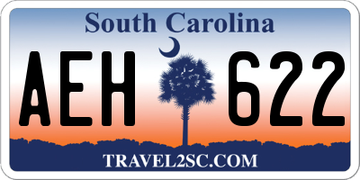 SC license plate AEH622