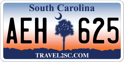 SC license plate AEH625