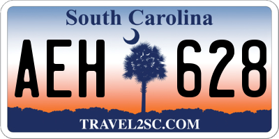 SC license plate AEH628