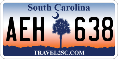 SC license plate AEH638