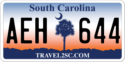 SC license plate AEH644