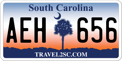 SC license plate AEH656