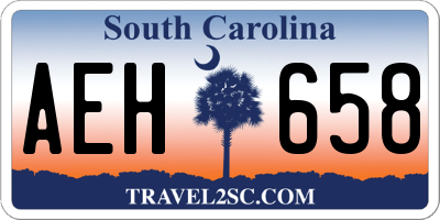 SC license plate AEH658