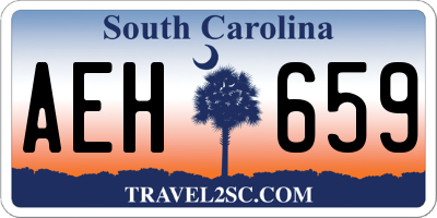 SC license plate AEH659