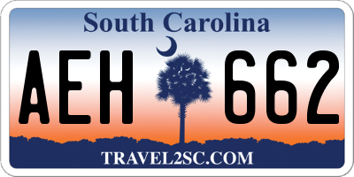 SC license plate AEH662