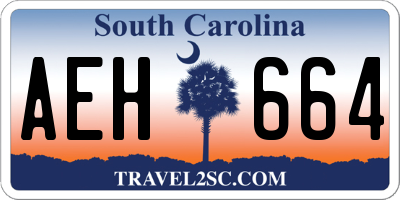 SC license plate AEH664