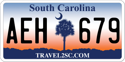 SC license plate AEH679