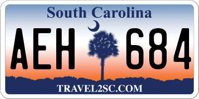 SC license plate AEH684