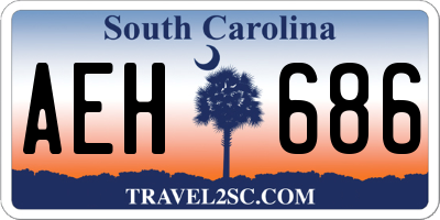 SC license plate AEH686