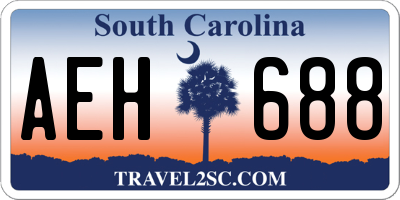 SC license plate AEH688