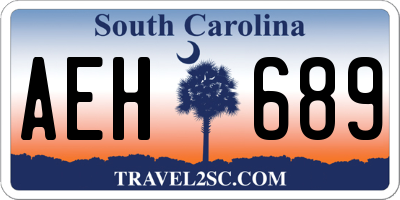 SC license plate AEH689