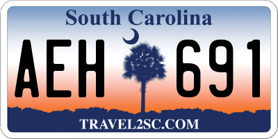 SC license plate AEH691