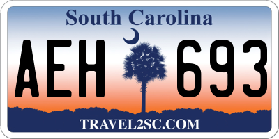SC license plate AEH693