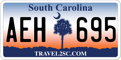 SC license plate AEH695