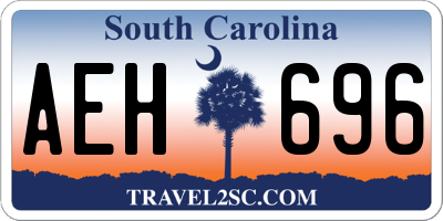 SC license plate AEH696