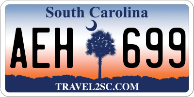 SC license plate AEH699