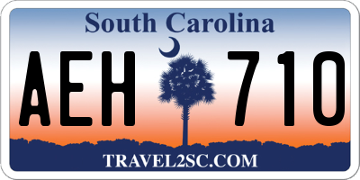 SC license plate AEH710