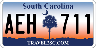 SC license plate AEH711
