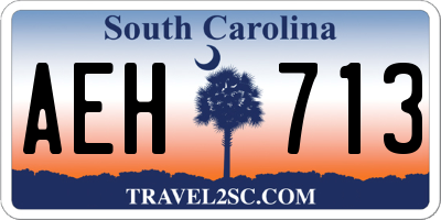 SC license plate AEH713