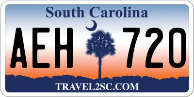 SC license plate AEH720
