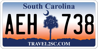 SC license plate AEH738