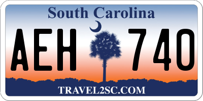 SC license plate AEH740