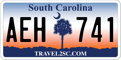 SC license plate AEH741