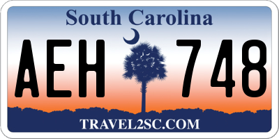 SC license plate AEH748