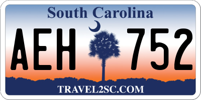 SC license plate AEH752