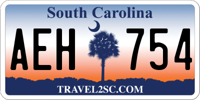 SC license plate AEH754