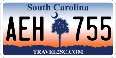 SC license plate AEH755