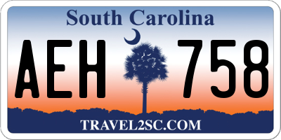 SC license plate AEH758