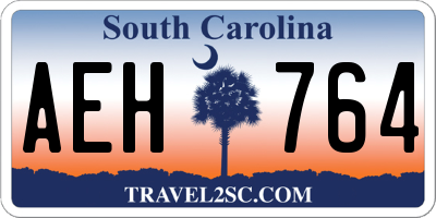 SC license plate AEH764