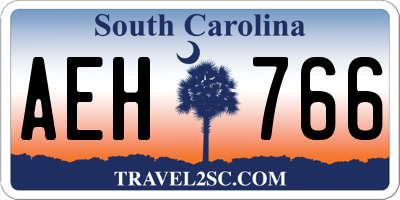 SC license plate AEH766
