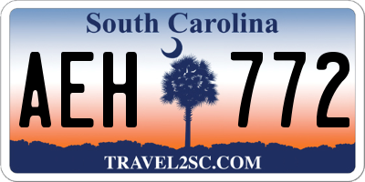 SC license plate AEH772