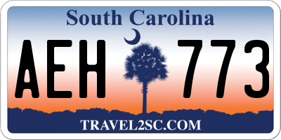 SC license plate AEH773