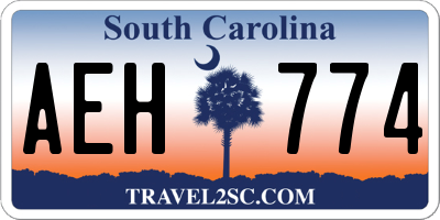 SC license plate AEH774