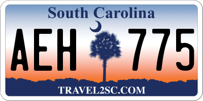 SC license plate AEH775