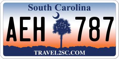 SC license plate AEH787