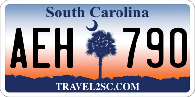 SC license plate AEH790