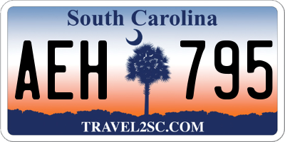 SC license plate AEH795