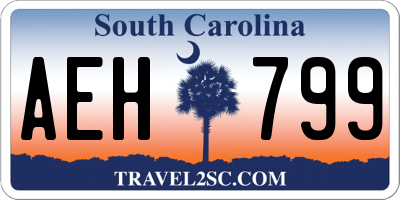 SC license plate AEH799