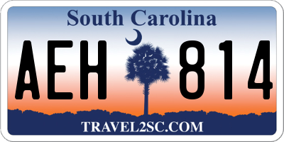SC license plate AEH814